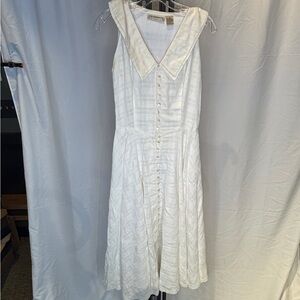 Liz Claiborne White Sleeveless Midi Dress (Vintage)